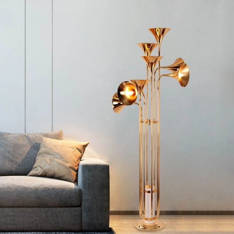 Italian Botti Living Room Villa Sofa Floor Lamp Nordic Light Luxury Personalized Creative Hotel Horn Lighting