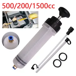 500cc Car Oil Extractor Pump Manual Inhalation Auto Engine Oil Fluid Transfer Translucent Syringe Style Vacuum Oil Cylinder