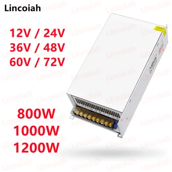 1200W/1000W/800W Licht transformator Gleichstrom 12V 24V 36V 48V 60V 72V Wechselstrom 220V/V smps cnc einstellbare Spannung für LED-Stirp-Motor