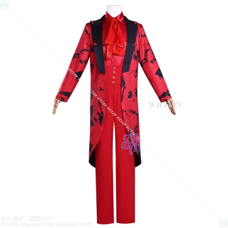 إسحاق تأثيري فيلم أبدا كوس المزيد أنيمي زي أحمر سهرة الحبر الأسود نمط معطف طويل الرعب القوطي Y2K دعوى الباروكات هالوين #6