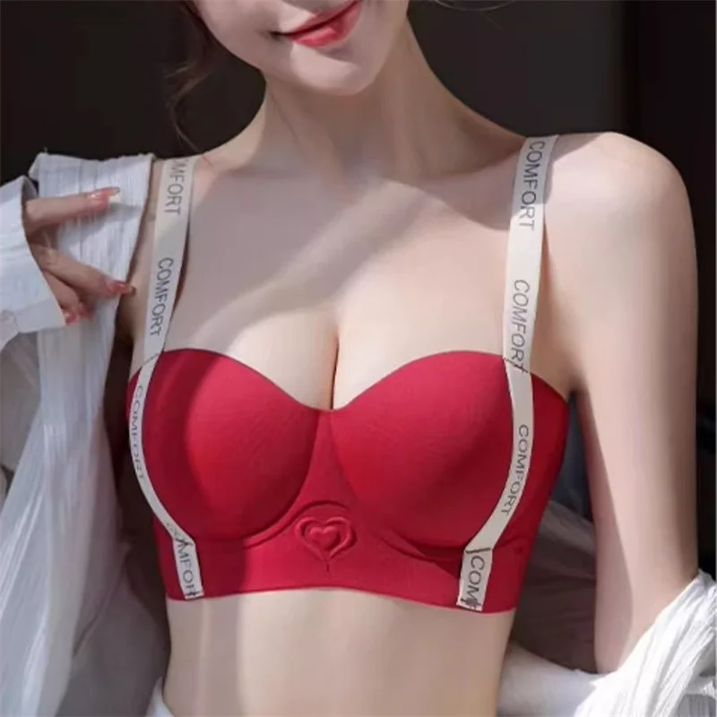 

Wine Letter Print Seamless Bras for Women No Underwire Comfort Push Up Wireless Black Bra Support Bralettes Brasieres Para Mujer