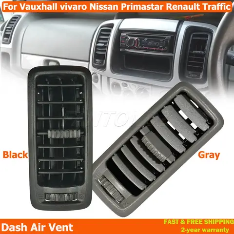 For Renault Trafic Opel Vauxhall Vivaro Nissan Primastar Dash Air Vent 01-14 Heating Grille Diffuser Center Panel 7701054458