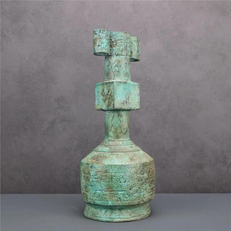 Pure Copper Bronze Pot Decoration Vintage Ancient Game Props Yuan Dynasty Dongwu Pot Vane