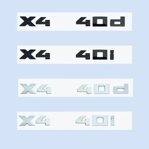 크롬 블랙 3D 숫자 M X4M40i X4M40d X4M50d X4 M40d M40i ABS 엠블럼 BMW X4 시리즈 F26 G02 자동차 트렁크 배지 로고 스티커