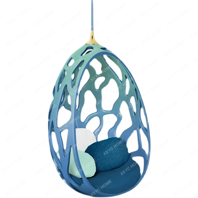 Egg-Shaped Hanging Basket Balcony Hanging Swing Chair FRP Lazy Shaped Glider Living Room