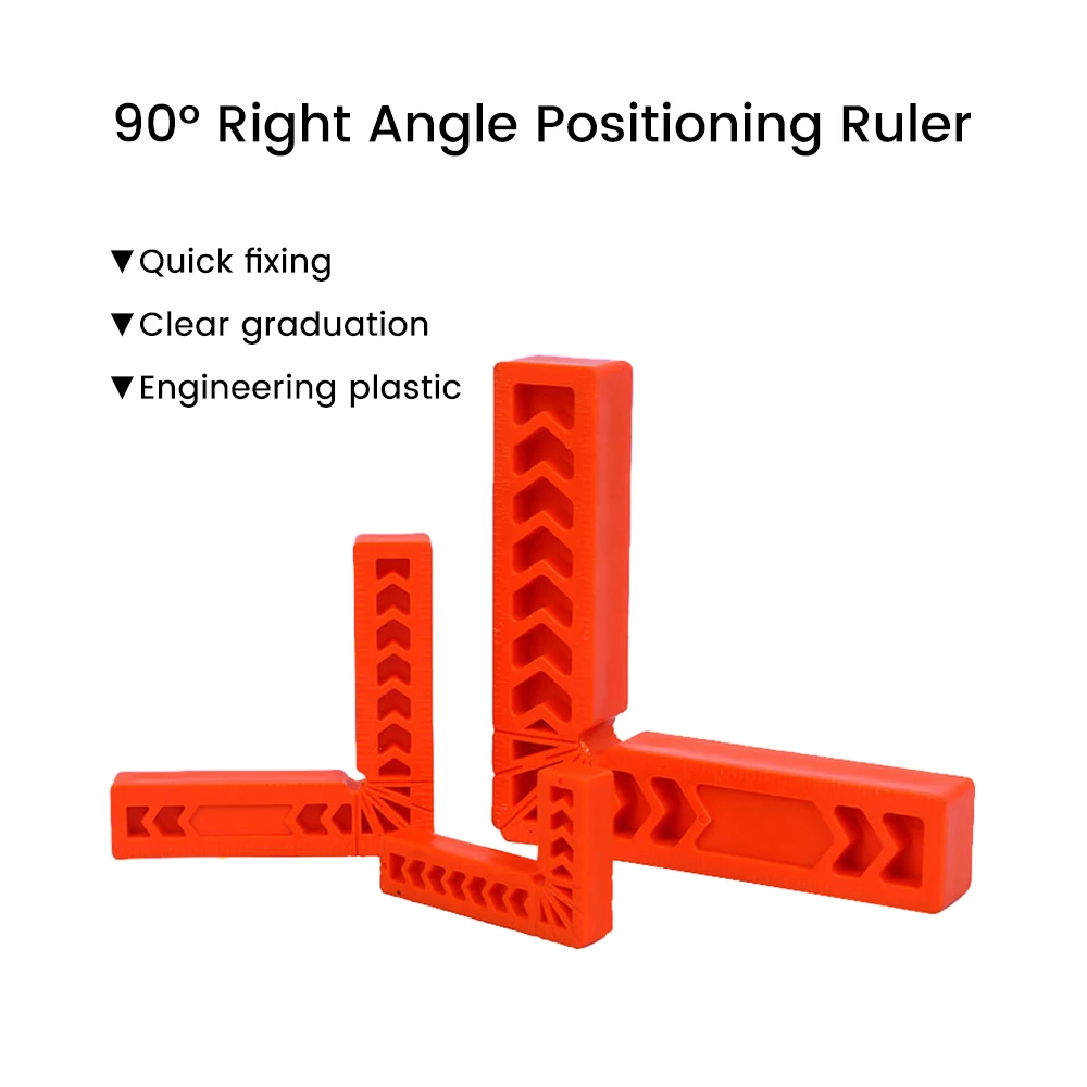 

1PCS 3/4/6inch Right Angle Auxiliary Locator Woodworking Tools Plastic 90 Degree Square Ruler Angle Ruler Holder Fixator