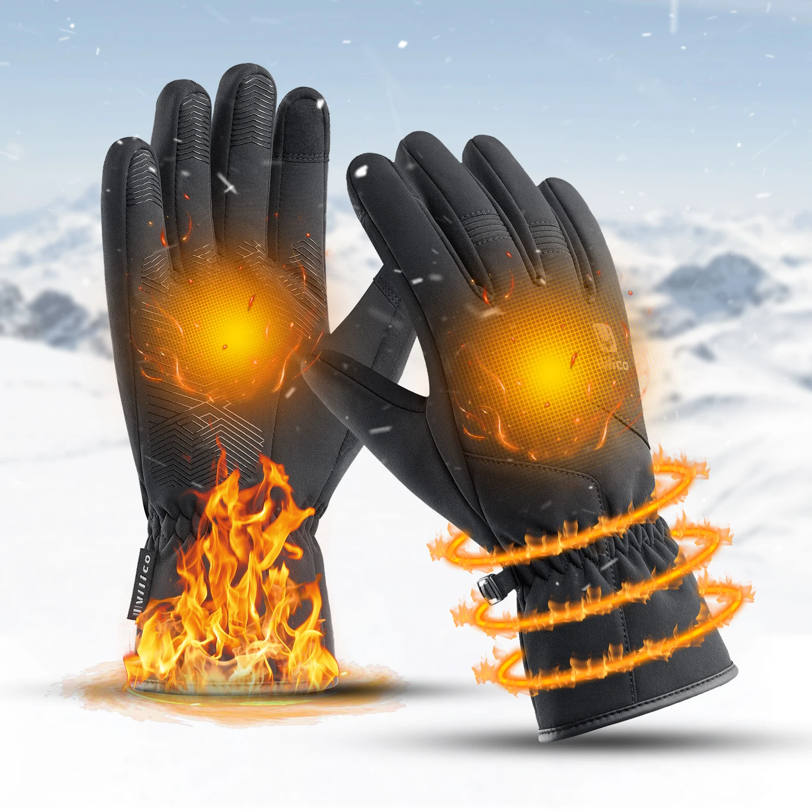 Men Women Winter Thickened Cycling Glove Ski waterproof Gloves Warm Non-slip Windproof And Waterproof Touch Screen Hiking Glove