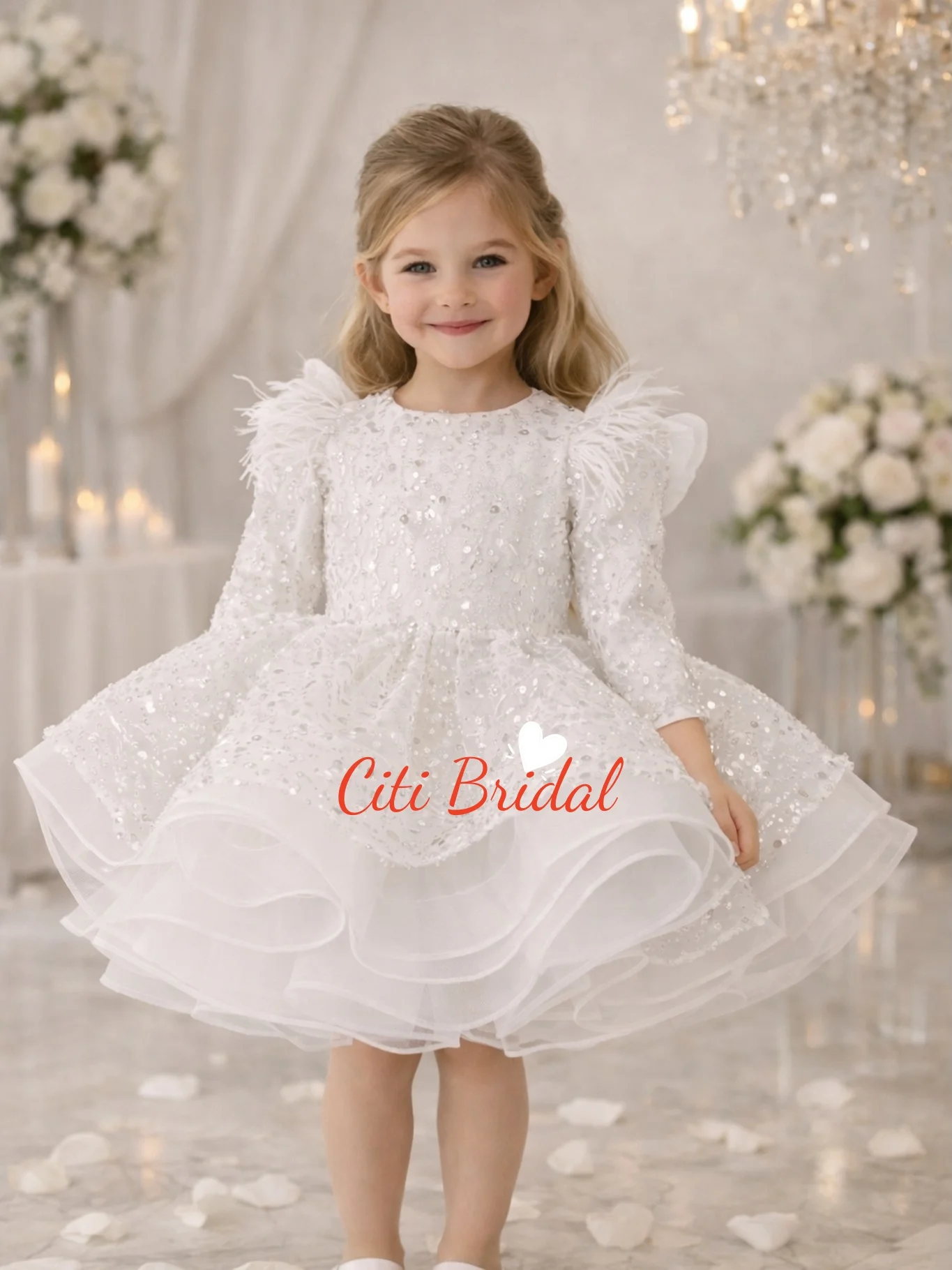 Shiny Baby Girl Princess Organza Dress Infant Toddler Child Vestido Short Sleeves Party Pageant Birthday Baby Clothes 1-14Y