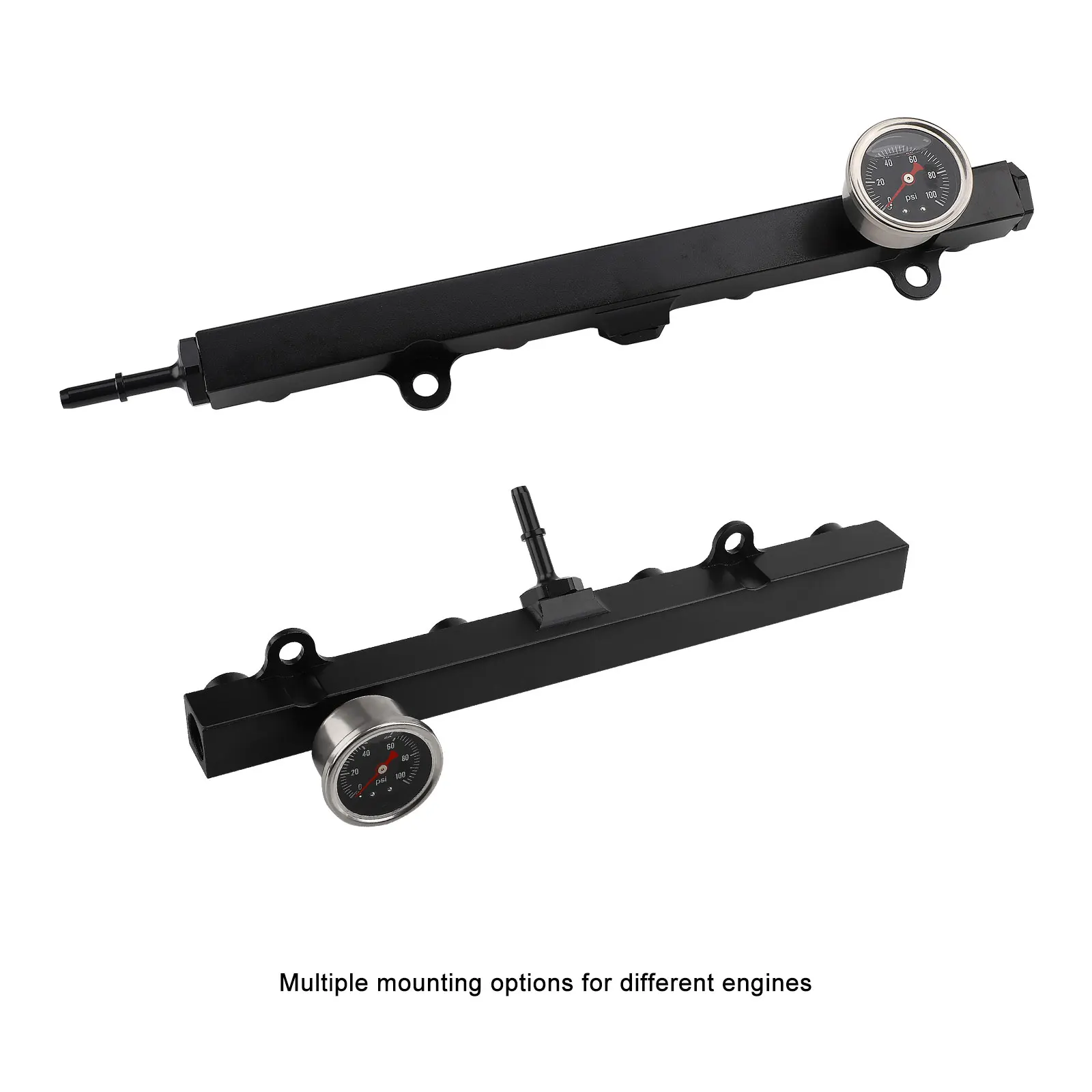 Aluminum Fuel Pressure Regulator Gauge Fuel Rail Kit Fit FOR HONDA K20 K20a K24 K24a RSX CIVIC SI INTEGRA EP3 with gauge