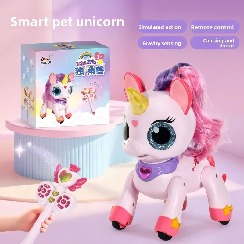 New Intelligent Remote Control Machine Pony Unicorn - Electronic Pet with Magic Wand, Girl's Birthday Gift & Children's Toy