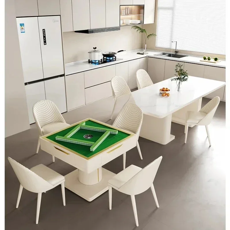 Fully automatic multi-functional household mahjong table and dining table dual-purpose integrated mahjong machine