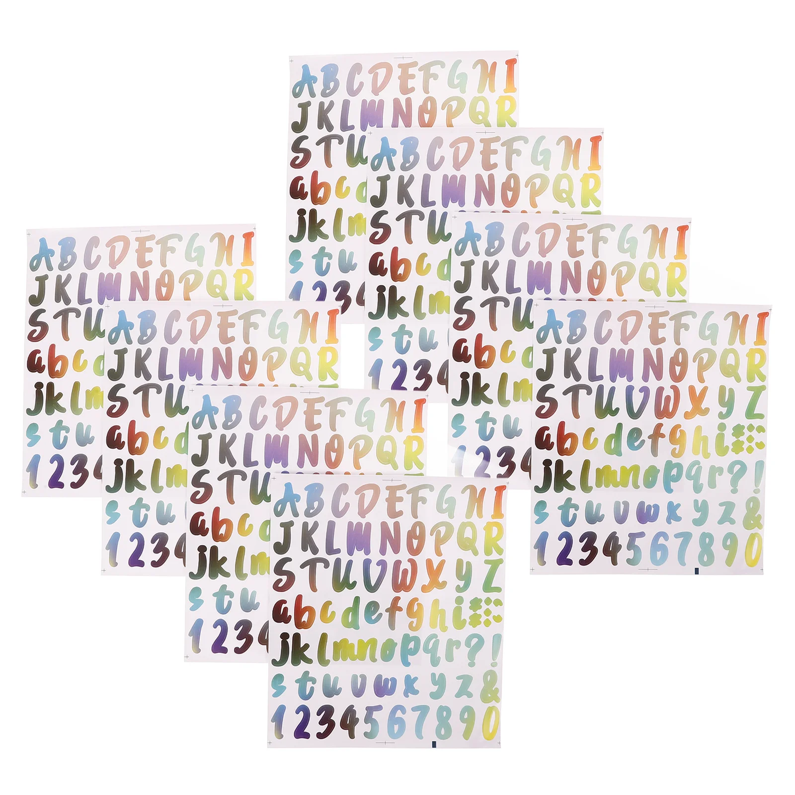 Colorful Waterproof Oil-Resistant Vinyl Alphabet Stickers Small Letter Decals for DIY Mailboxes Folders Notebooks