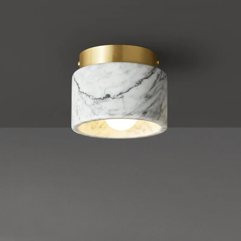 

Потолочный светильник Nordic Walnut Stone из травертина для спальни и коридора, встраиваемый светильник E27 G9 для прихожей и прохода, декоративное освещение