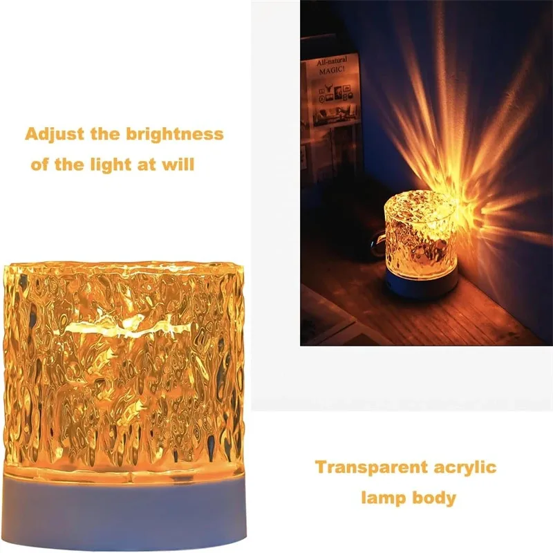 TOPLIVING 16 Colors Northern Lights Water Ripple Lamp Ocean Wave  Projector Dimmable LED Light For Bedroom Office Bar Party Chri