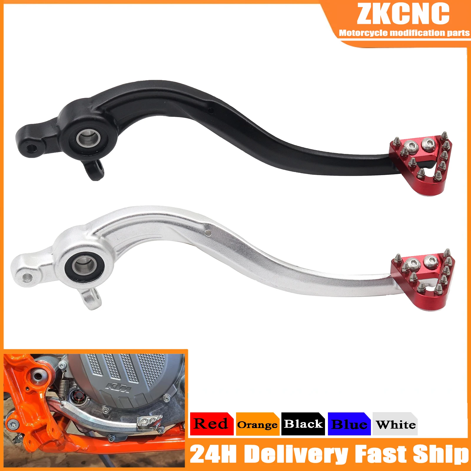 

CNC Aluminum Rear Brake Lever Pedal Foot Rod for Husqvarna TC TX TE FE for KTM EXCF XC XCW SX 125 150 250 300 350 500 Motocross