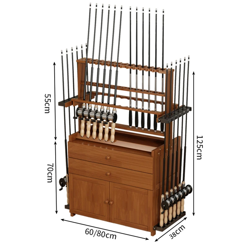 

Fishing rod rack Multifunctional display rack Household hand rod fishing rod rack