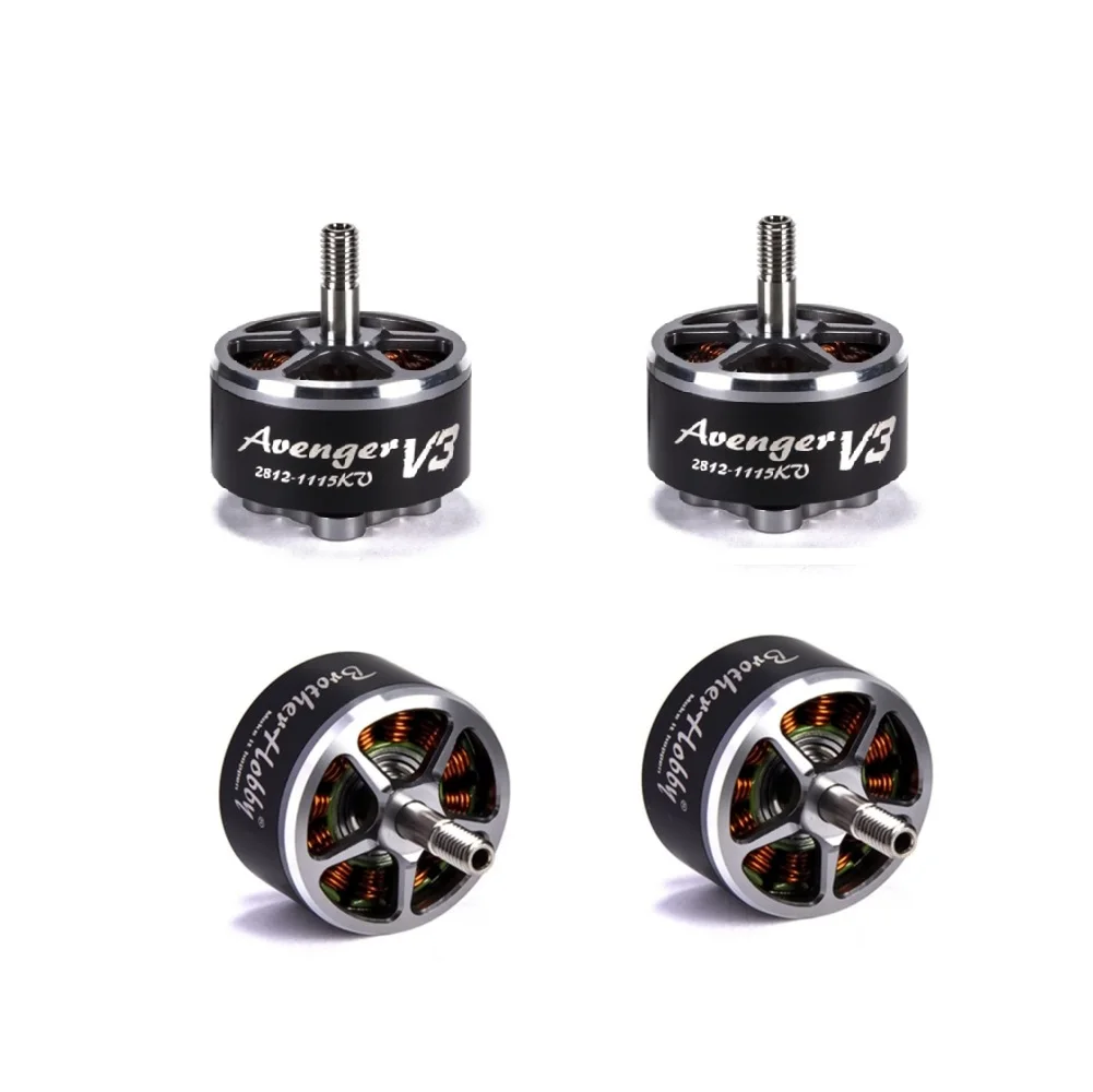 

1-4 шт. Brotherhobby Avenger 2812 V3 900KV бесщеточные двигатели 5-8S полый вал из титанового сплава для гоночного дрона FPV