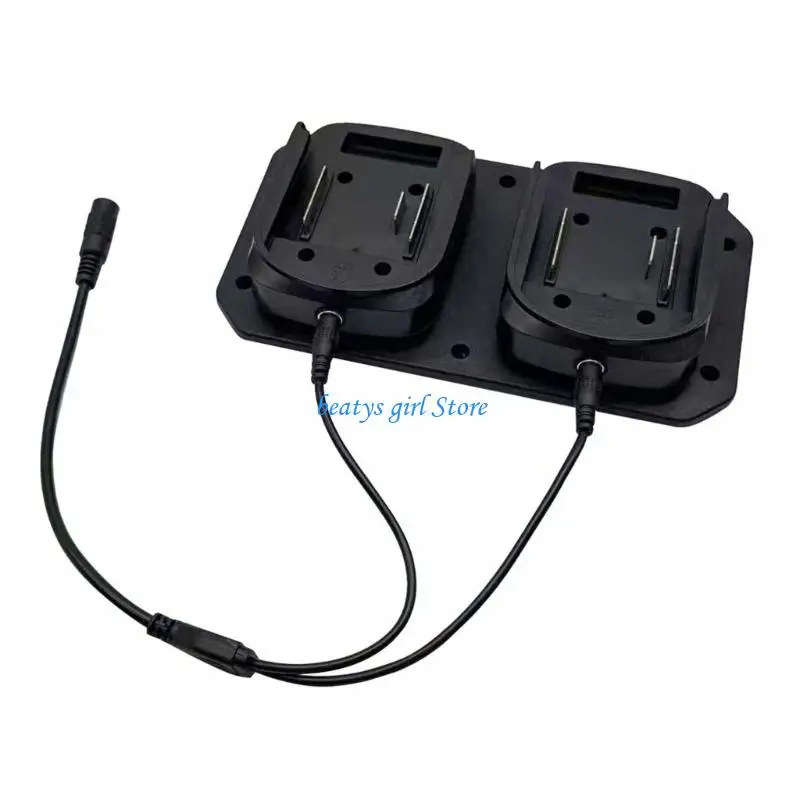 C7AB 2 In 1 Space Saving Double Slot Charging Dock Mounting Hardware Wiring Power Cable Cordless Portable Battery Adapter