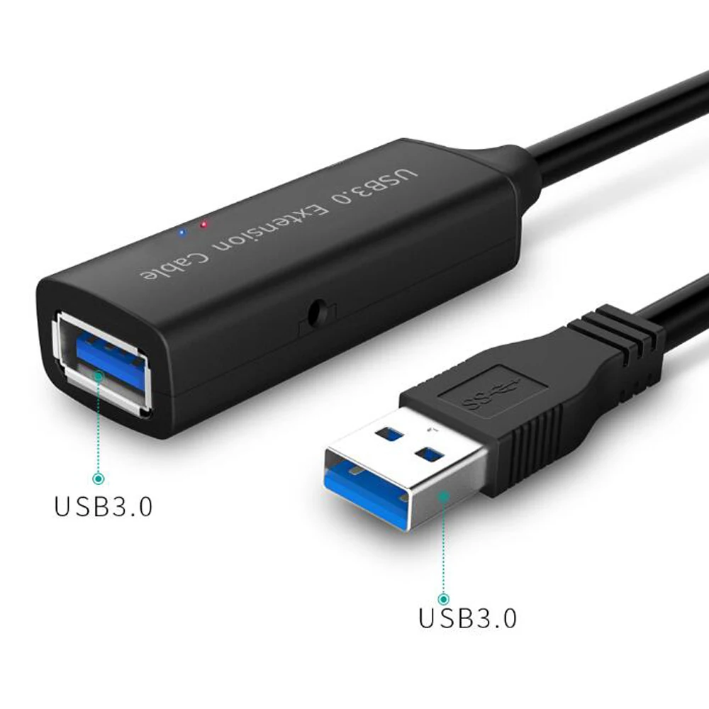 5M 10M 15M 20M 25M 30M przedłużacz kabla USB 3.0 z wzmacniaczem USB 3.0 typ A męski na żeński na PC Laptop