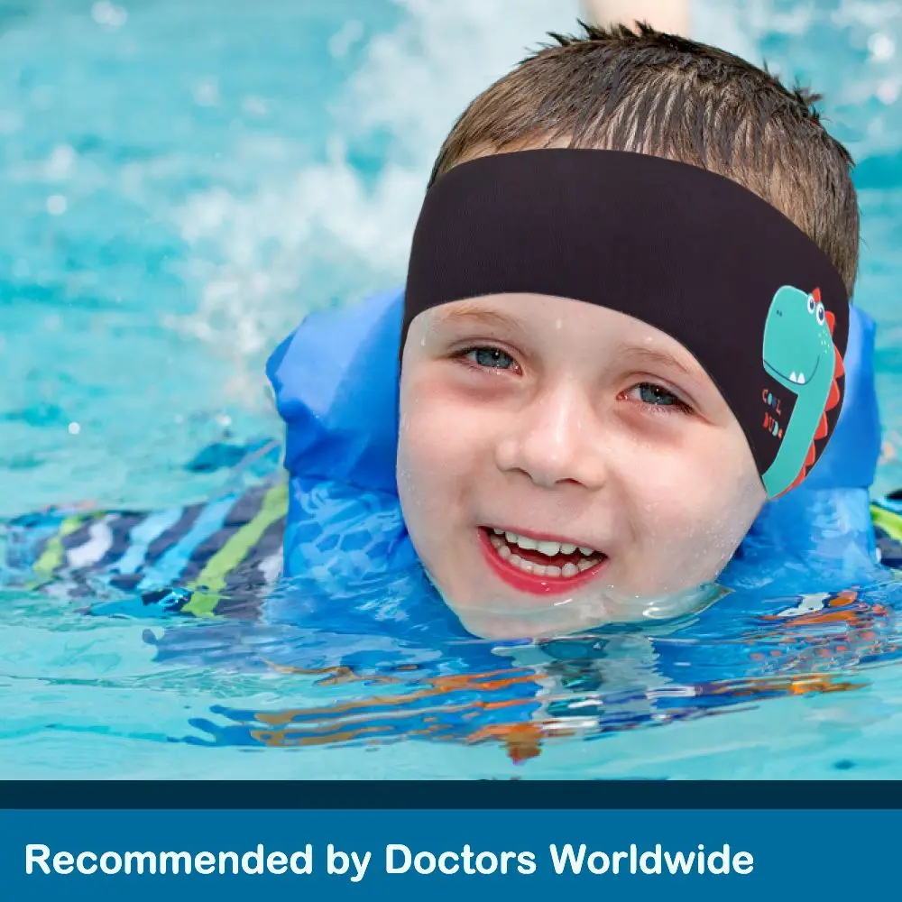 Moko plavání čelenka pro děti dospělé děti neopren roztomilá swimmers vodotěsný ucho vlasy pás pro muži ženy