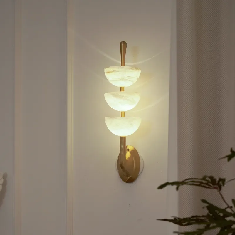 for Luxury Brass and LED Wall Lights Italy Hotel Villa Corridor Layered Designer Ambient Lights