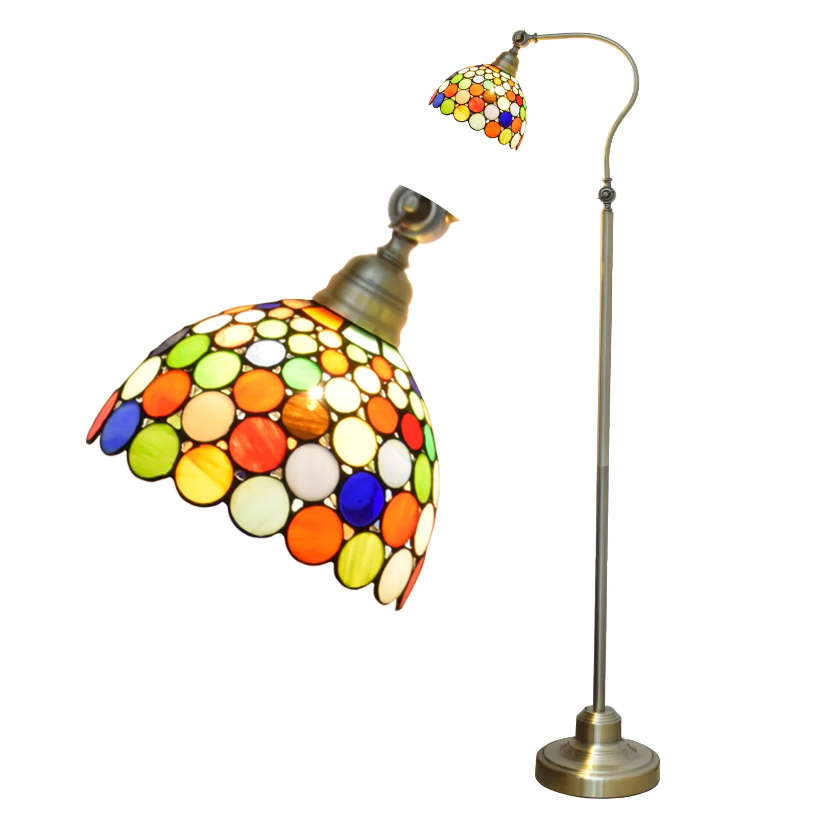 Tiffany Stained Glass Floor Lamp Bohemian Glitz Style Living Room Bedroom Bedside Lamp Lampadaire Salon Decoracion Para El Hogar