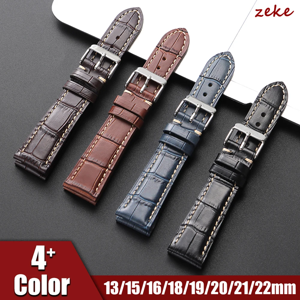 13/15/16/18/19/20/21/22mm Universal Echtes Rindsleder Uhrenarmband Vintage Nähte Riemen für Männer Frauen Armband Gürtel Zubehör
