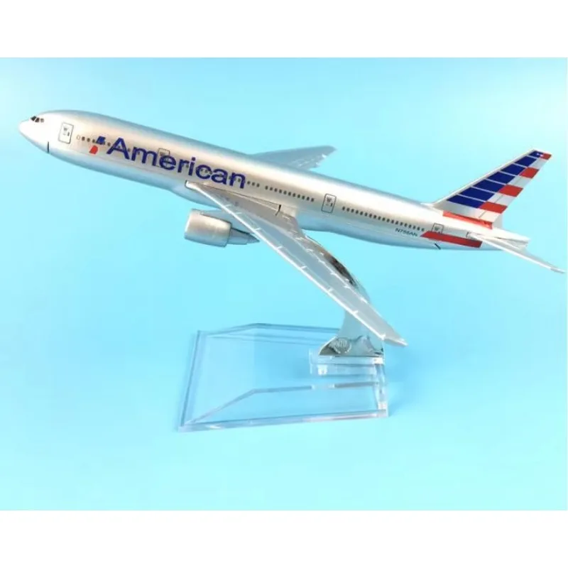 16cm Air American  Aircraft model,Alloy Metal Air American Airlines Boeing 777 Airways Airplane Model Plane Model W Stand Gift