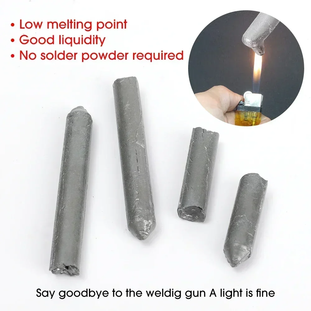 9/3Pcs Low Temperature Welding Rods Melt Copper Iron Stainless Steel Solder Rod for Soldering Aluminum Repairing Holes Agent Kit