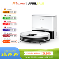 ILIFE A12 Pro Robot Vacuum and Mop Combo,LIDAR Navigation, self collection dust, 3000Pa suction, app/remote control