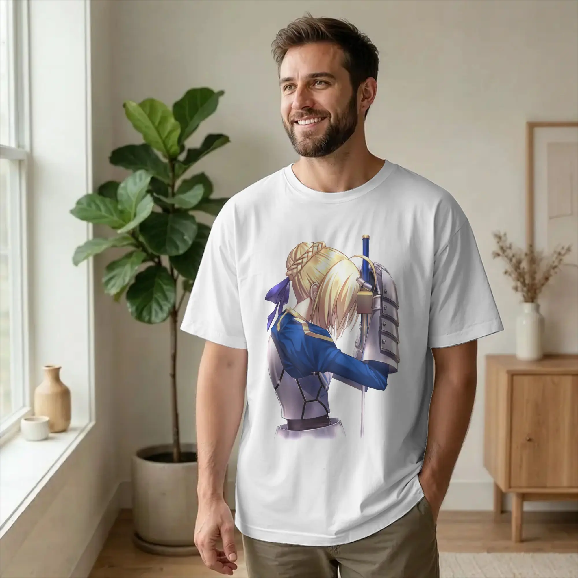 Men Women Saber Lament T Shirts Fate Stay Night Fgo Anime Cotton Clothes Awesome Short Sleeve O Neck Tees Gift Idea T-Shirts
