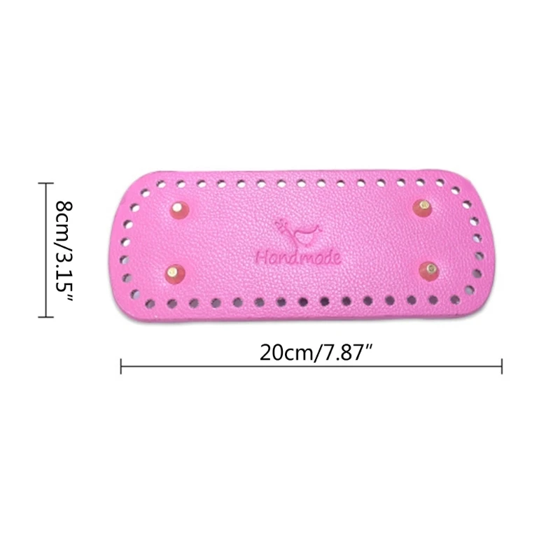 Oval Round Bags Bottom Leather Bag Base with 44 Holes Nail-Bottom Shaper Pad for DIY Crossbody Shoulder Bag Knitted Bag