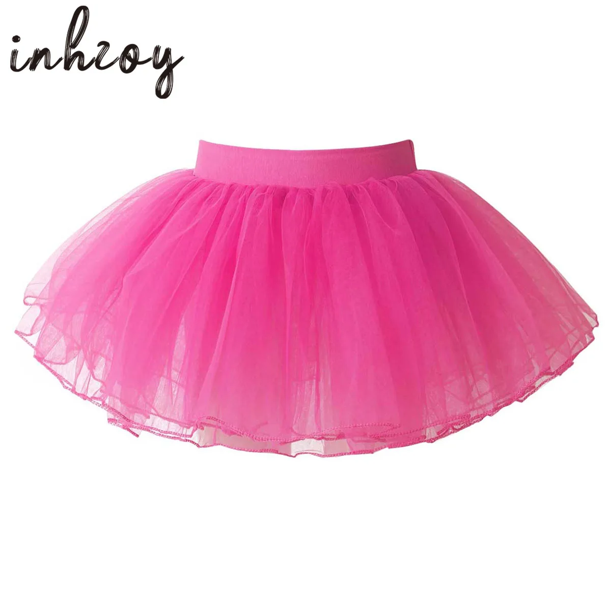 Baby Girls Ballet Tutu Skirt Basic Classic 4 Layers Mesh Tulle Miniskirts Dance Practice Leotard Dress Fluffy Pettiskirts