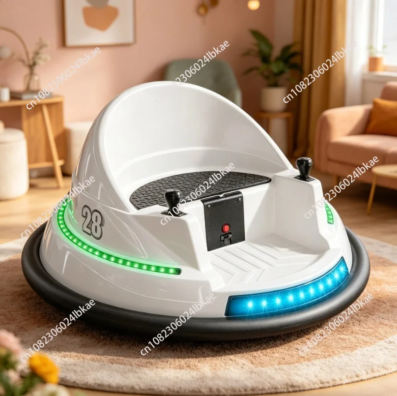 

360° Rotating Electric Bumper Car, Remote Control Flying Saucer Ride On Car for Kids & Family