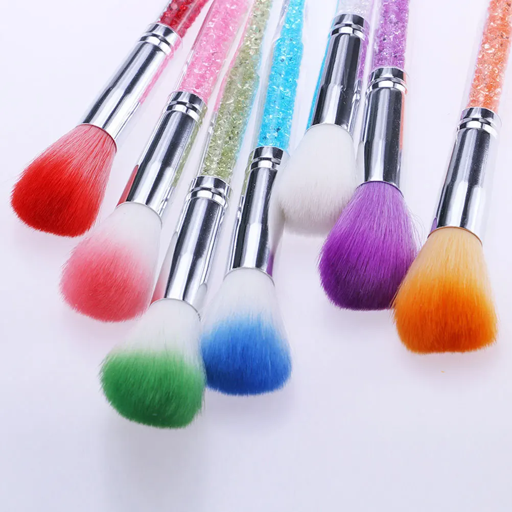 

7Pcs Nail Art Dust Cleaner Brush Set Durable Long Handle Soft Nail Cleaning Brush Essential Manicure Pedicure Tool