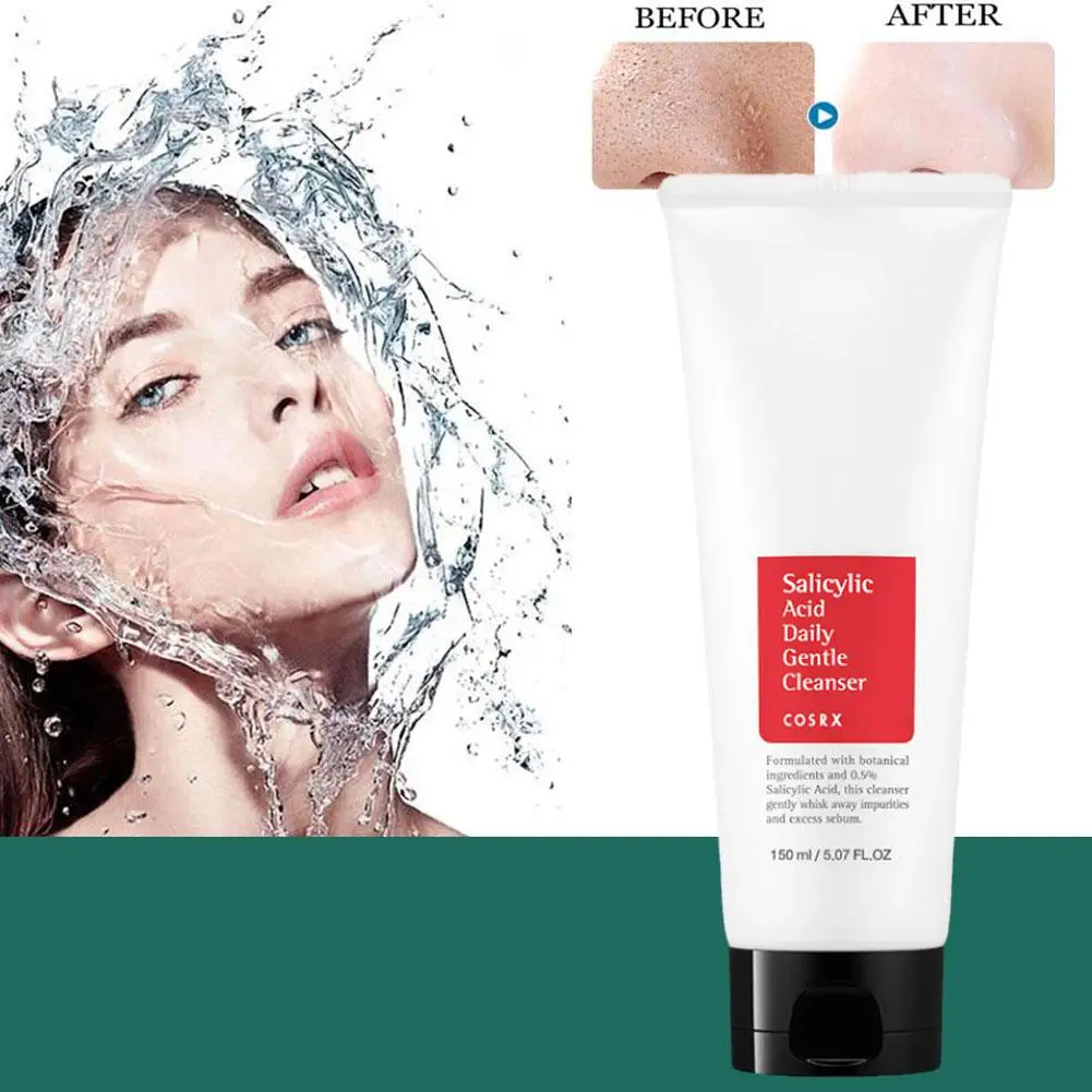 150ml Daily Gentle Cleanser Cleansing Exfoliating Clean Peeling Moisturizing Acne Korean Remove Exfoliate Deep Black Q8f1