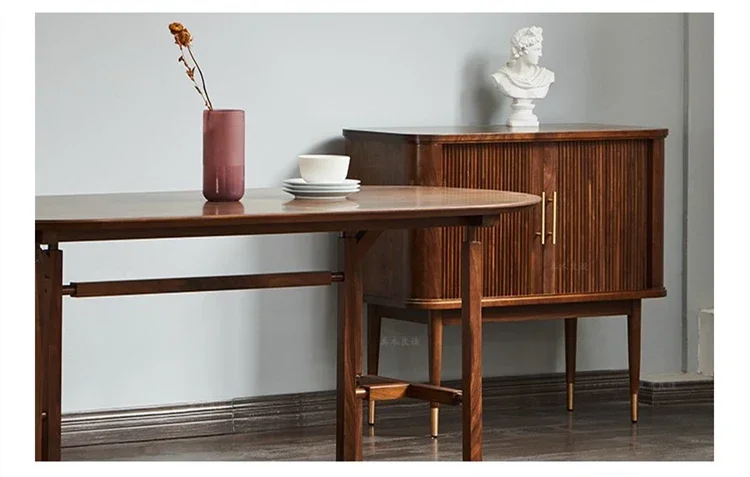 Antique Designer Side Cabinet Solid Wood Shutter Bedroom Living Room Storage Storage living room  furniture