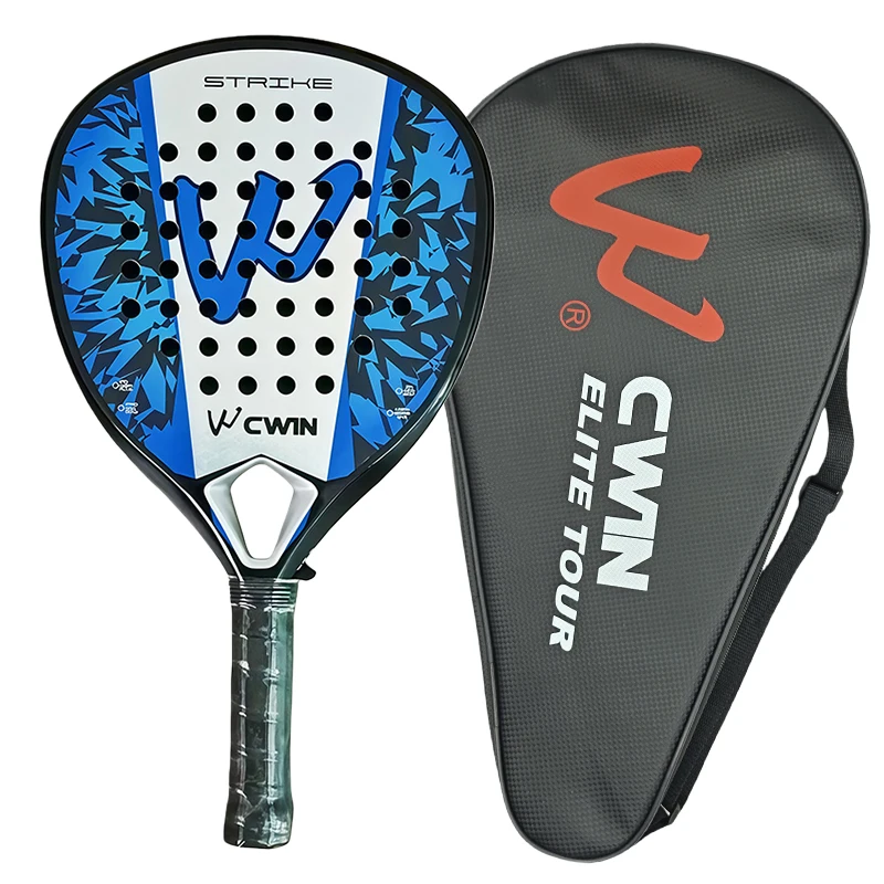 

Cwin 3K Carbon Fiber Tennis Racket Lightweight Design Enhanced Spin & Power Shock-Absorbing Core Durable for Training Match