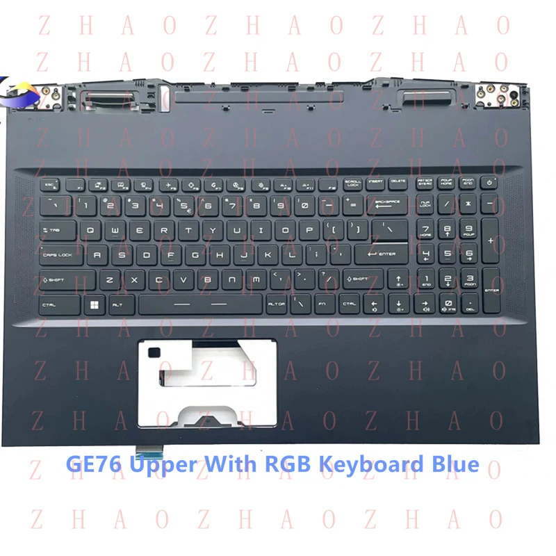 L+ New For MSI GE76 GP76 MS-17K1 17K3 17K4 Upper Case Palmrest RGB Backlit Keyboard