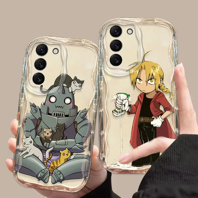 Fullmetal Alchemist Cover For S21 S23 S24 Ultra Plus FE A55 A35 A25 A05S A54 A53 A52 A33 A32 Wave Oil Phone Case