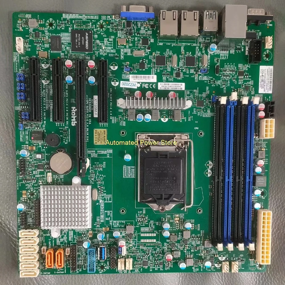 

Серверная материнская плата E3-1200 v6/v5 7-го/6-го поколения. Серия Core i3 8 SATA3 (6 Гбит/с) IPMI 2.0 X11SSM-F LGA1151