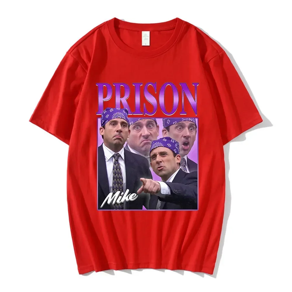 Prison Mike Michael Scott Homage The Office T-shirt Tv Series Dwight Schrute Jim Halpert Short