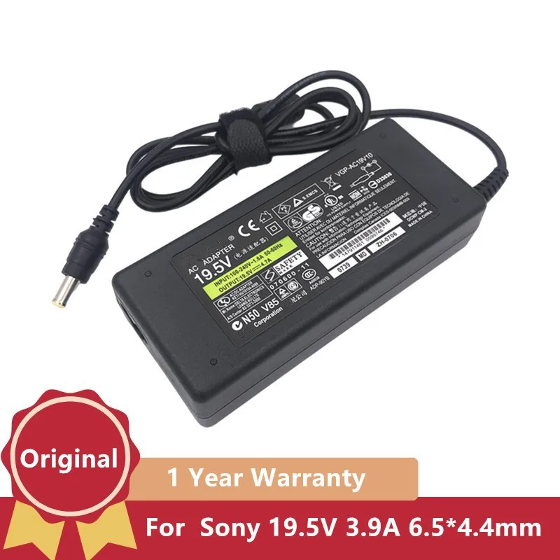 

For Sony Vaio PCG-7185M AC Power Adapter Charger Original 19.5V 3.9A 76W VGP-AC19V28 PCG-7D1M PCG-7184M ADP-75UB E Power Supply