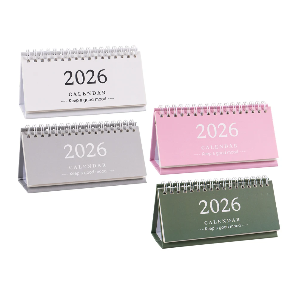 

4Pcs Standing Desk Calendar 2026 Minimalist Long Block Calendar for Professional Student Family Time Management Solution