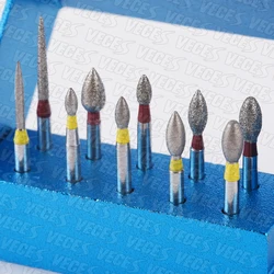 FO Series Extra Fine Flame-Shaped Dental Bur for Anterior Lingual Fossa Preparation Finishing Polishing Occlusal Adjustment