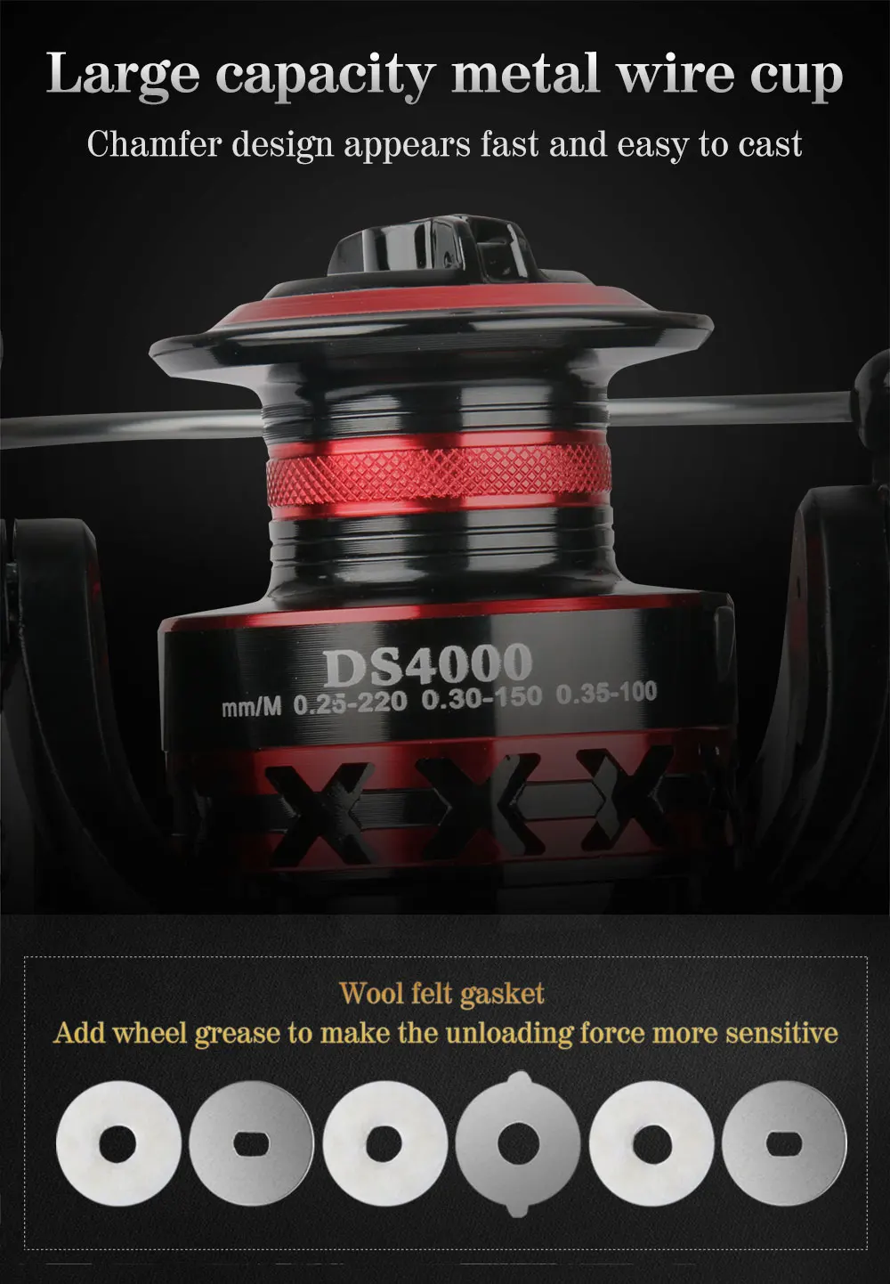 DEUKIO Fishing Reel 5.0:1 Full Metal Spun Wheel Fishing Reel Fishing Reel Far Cast Lure Anchor Fishing Wheel Sea Rod Wheel image 2