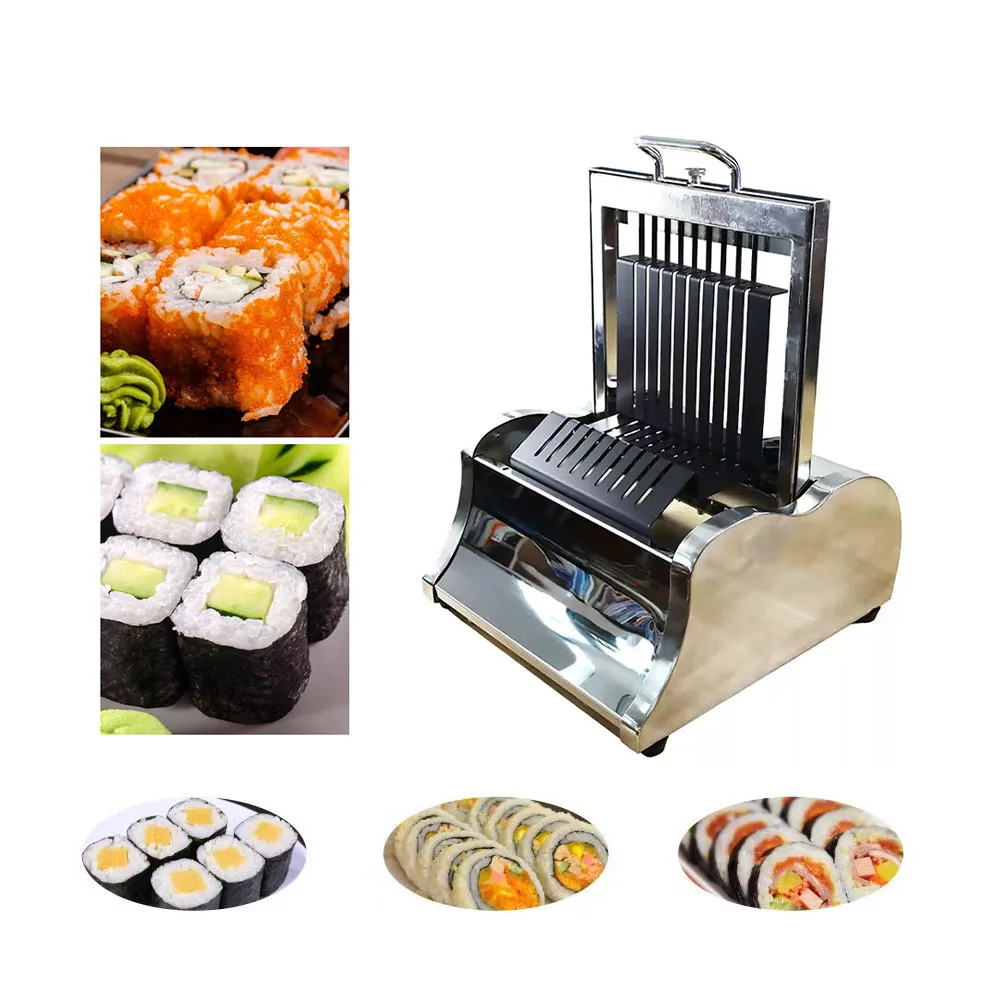 Ergonomic Handle Design Reduces Hand Fatigue for Long Time Use Sushi Cutting Machine Commercial Sushi Cutter Sushi Roll Cutter