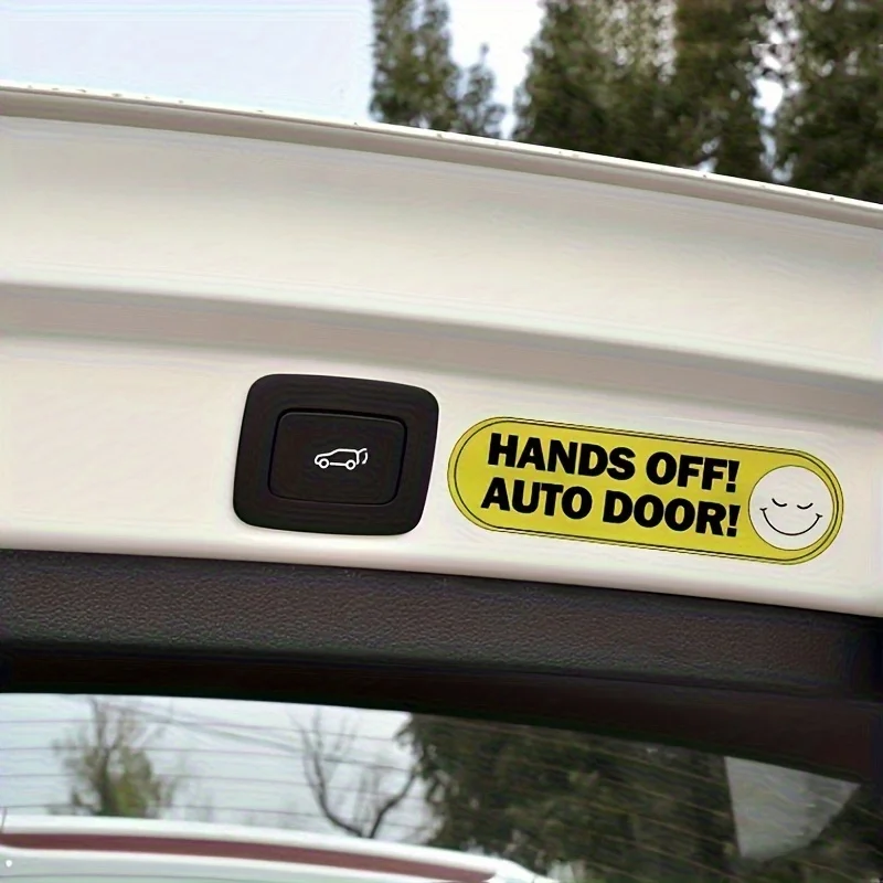 

1SET Funny Car Door Warning Sticker Set, Waterproof Vinyl Decals for Car, Laptop, DIY Decor, Yellow & Black