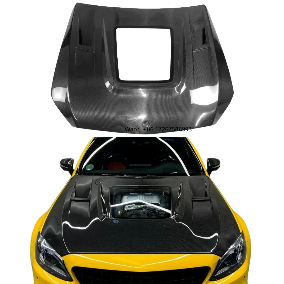 

Carbon Fiber IMP Style Front Engine Bonnet Hood for W205 C63 2015-2021