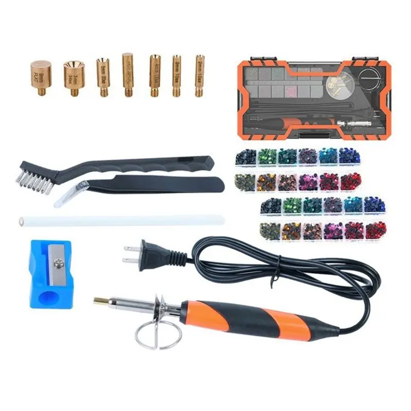 ABMR-New-Upgrade Hotfix Applicator Tool, Rapid-Heating Hotfix Rhinestone Setter Bedazzler Kit For DIY Crafts US US Plug